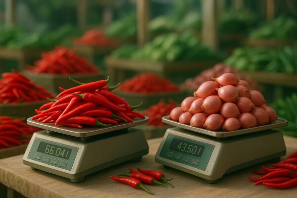 Harga Cabai Rawit Capai Rp66.041, Bawang Merah Rp43.501