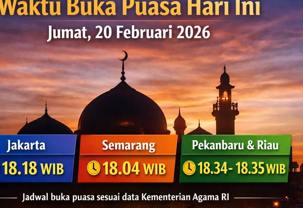 Waktu Buka Puasa Hari Ini Jumat 20 Februari 2026 di Indonesia | Nasional